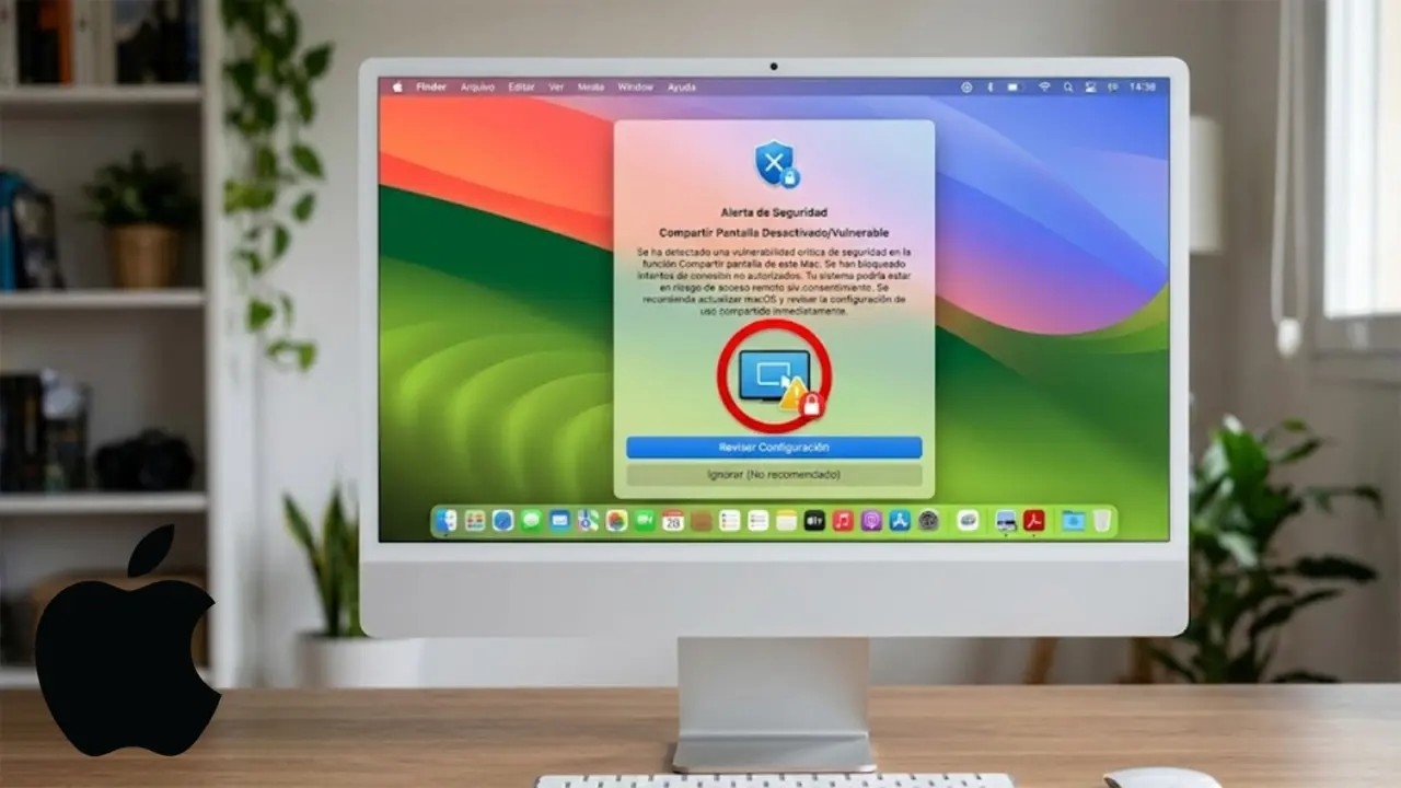 Apple acaba de lanzar una actualizacion urgente para corregir una vulnerabilidad critica en la funcion Compartir pantalla de macOS que permitia a atacantes externos saltarse los protocolos de seguridad y acceder al sistema sin necesidad de credenciales validas, por lo que resulta estrictamente necesario que todos los usuarios instalen el parche de seguridad de inmediato para proteger sus equipos frente a posibles intrusiones no autorizadas